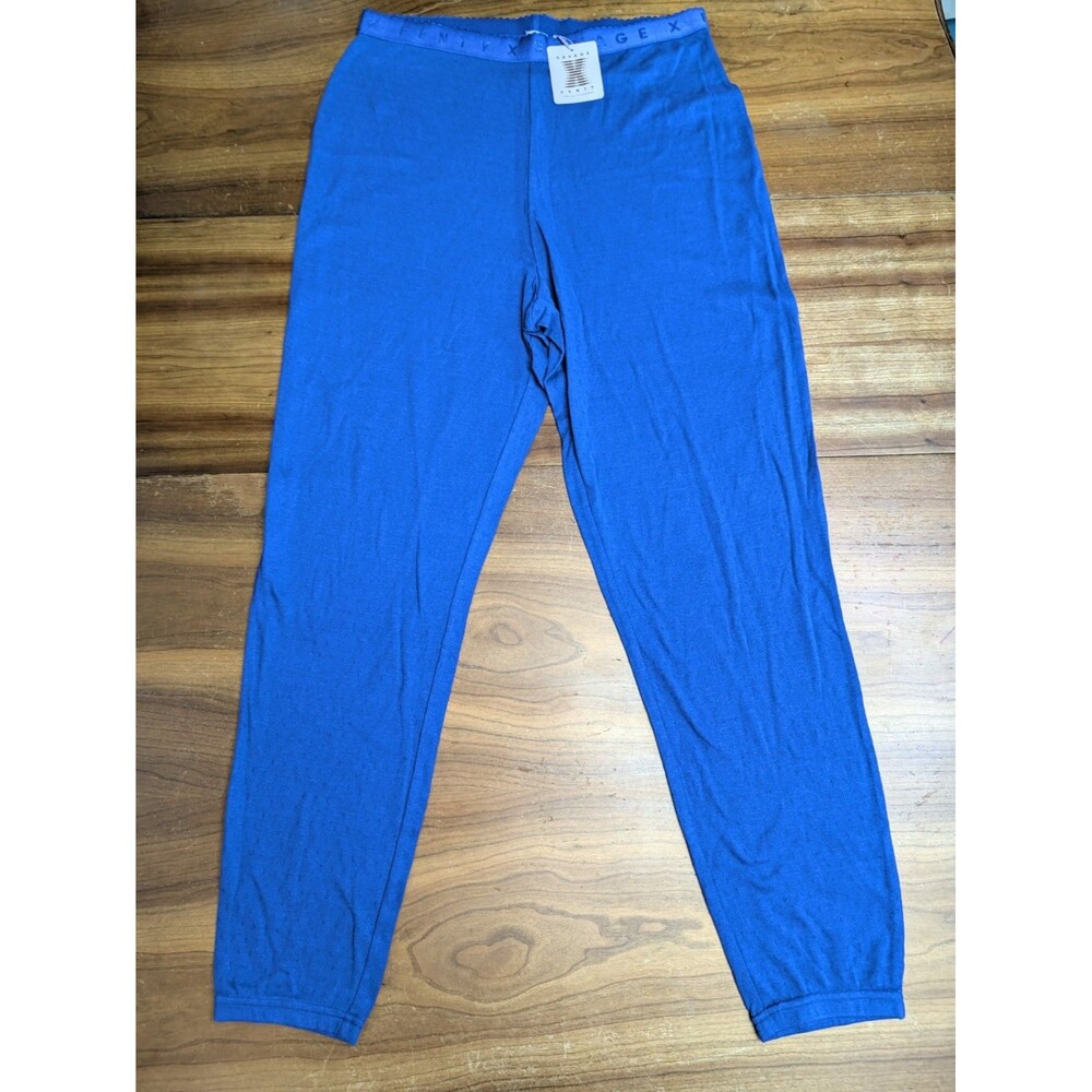 SAVAGE X FENTY Sleep Pajama Bottom 1X NWT Royal Blue Cotton Lounge Sleepwear